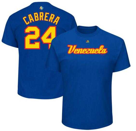 Venezuela Baseball 24 Miguel Cabrera Majestic 2017 World Baseball Classic Name & Number T-Shirt Royal,We sell and wholesale Venezuela Baseball 24 Miguel Cabrera Majestic 2017 World Baseball Classic Name & Number T-Shirt Royal on line form chian!